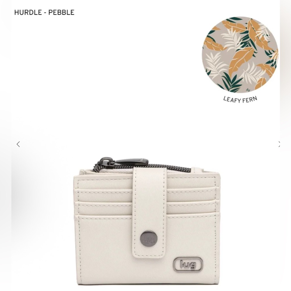 Lug Hurdle Satin Luxe VL RFID Wallet in Pebble